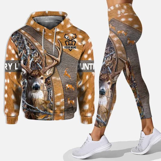 Personalized Name Deer Country Life Leggings and Hoodie Set