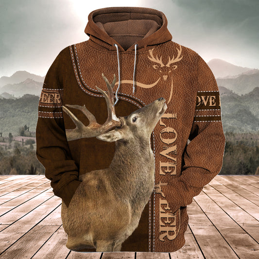 Love Deer All Over Printed Unisex Shirt
