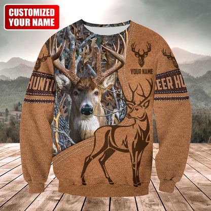 Personalized Name Deer Hunting Q4 All Over Printed Unisex Shirt