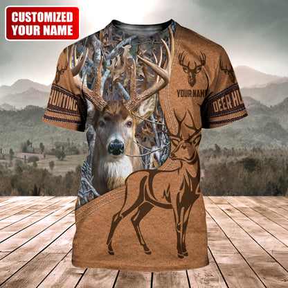 Personalized Name Deer Hunting Q4 All Over Printed Unisex Shirt