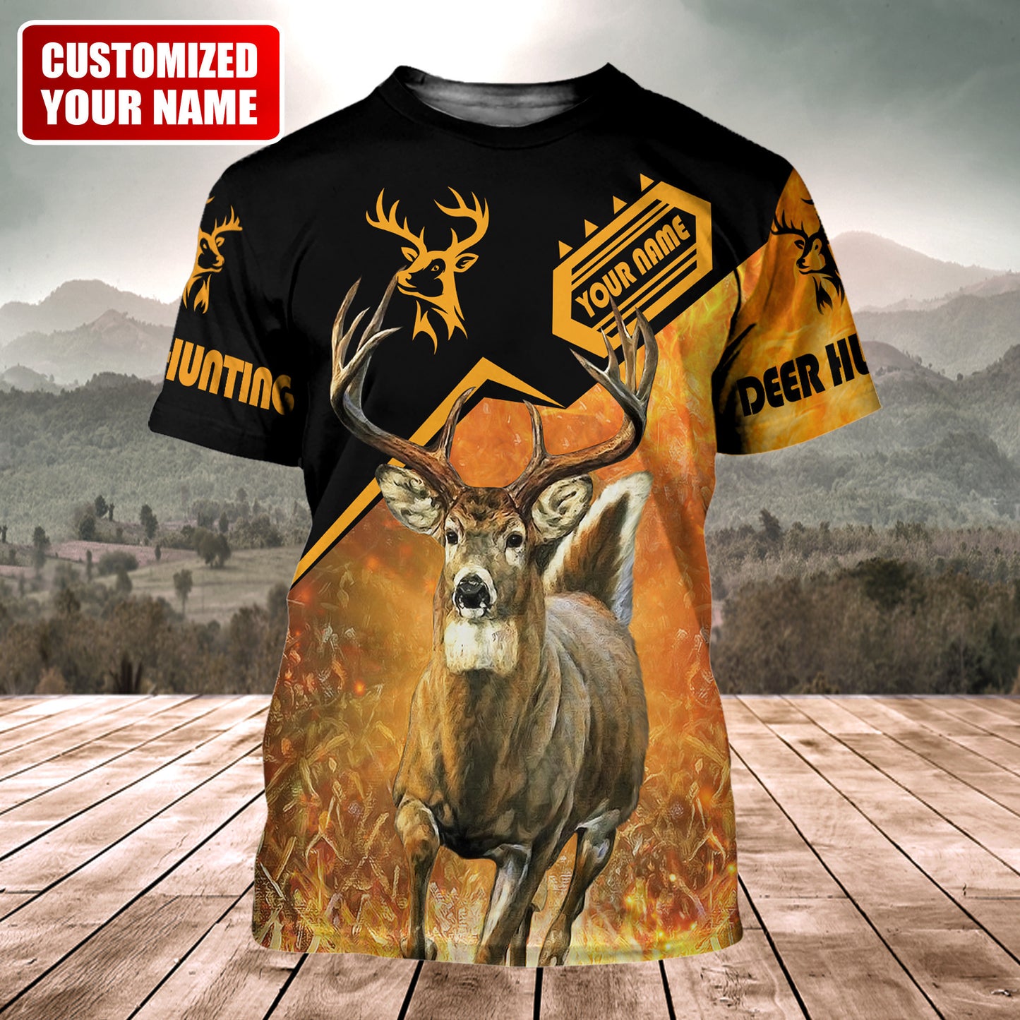 Personalized Name Deer Hunting Q5 All Over Printed Unisex Shirt