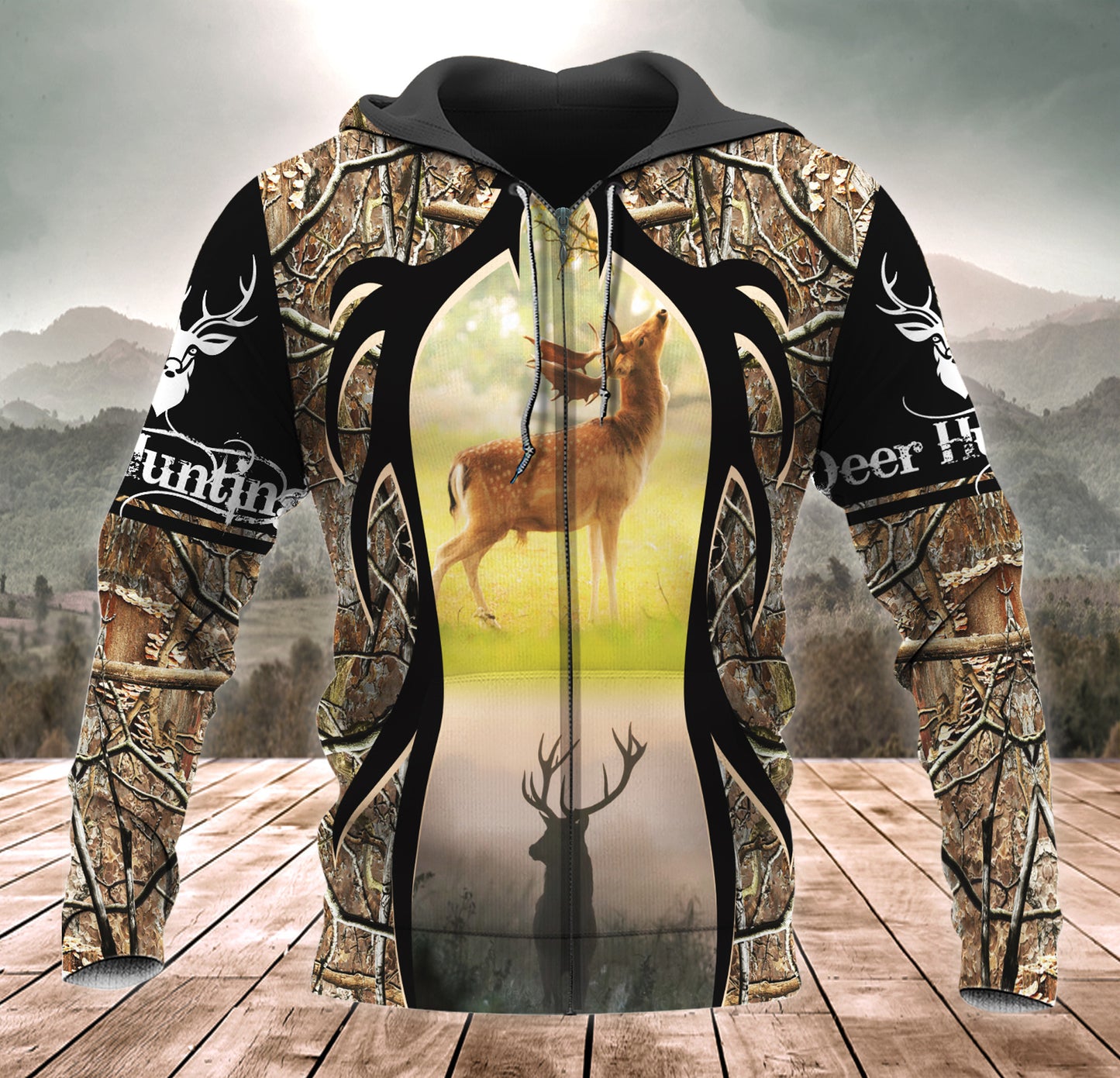 Deer Hunting Camo Q3 All Over Printed Unisex Shirt