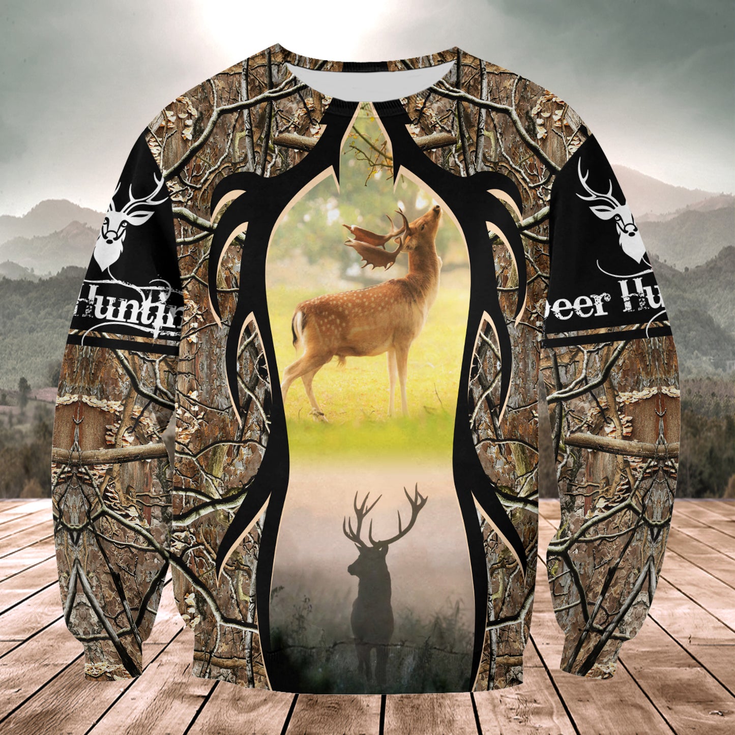 Deer Hunting Camo Q3 All Over Printed Unisex Shirt