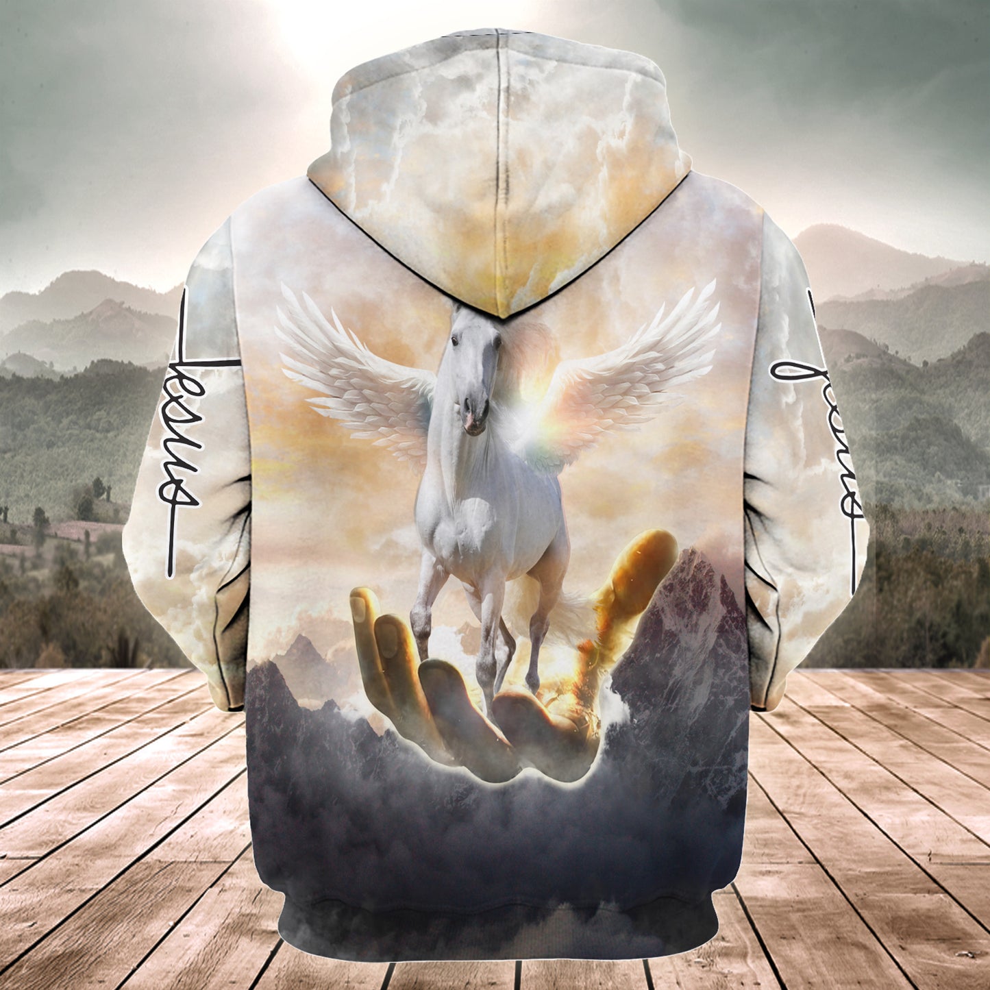 Horse Wing One Nation Under God All Over Printed Unisex Shirt