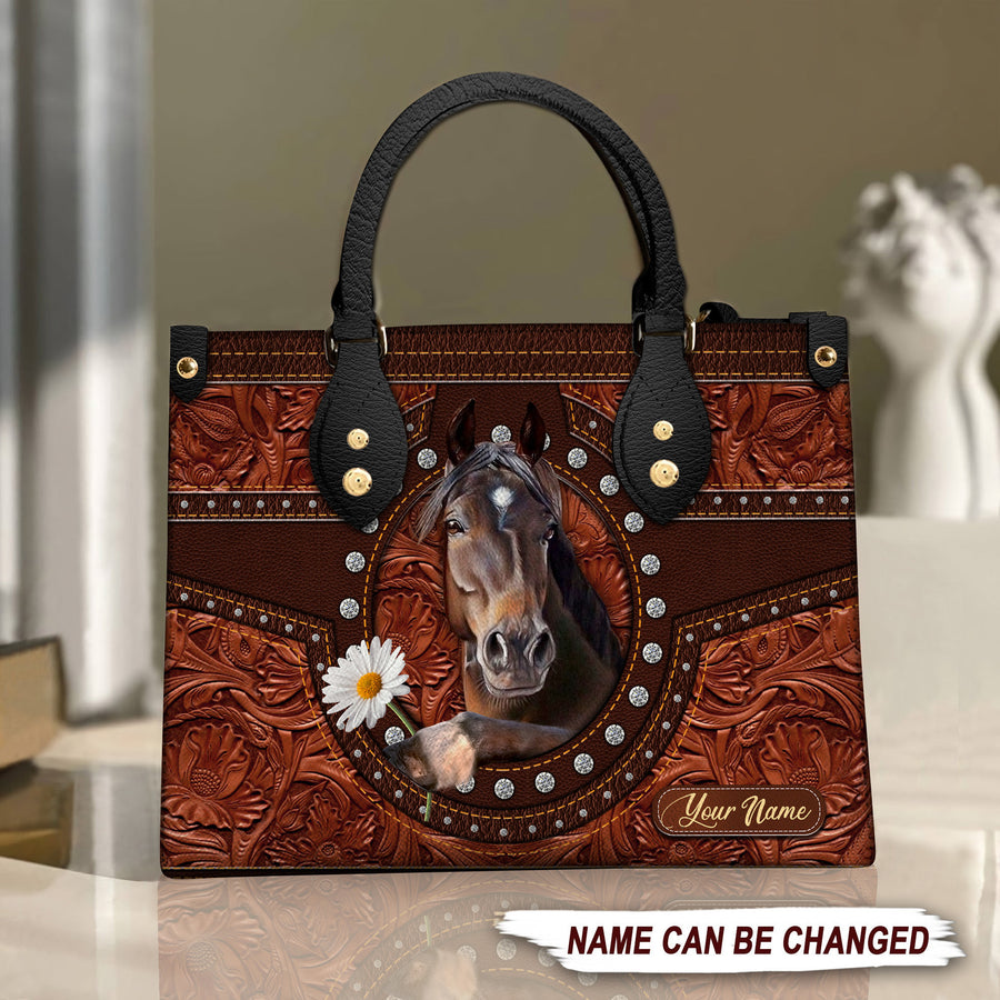 Horse Q3 Personalized Leather Handbag