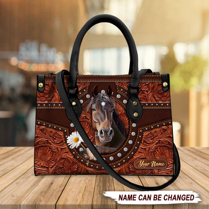 Horse Q3 Personalized Leather Handbag