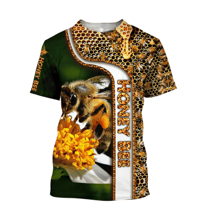 Honey Bee Pattern All Over Printed Unisex Shirt Q200211
