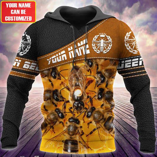 Personalized Name Queen Bee All Over Printed Unisex Shirt Q030105