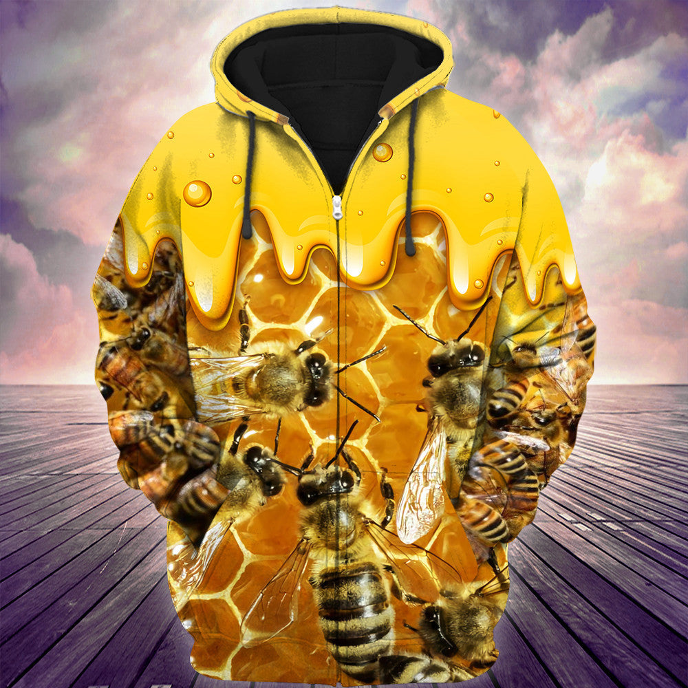 Honey Bee Swarm All Over Printed Unisex Shirt Q140104