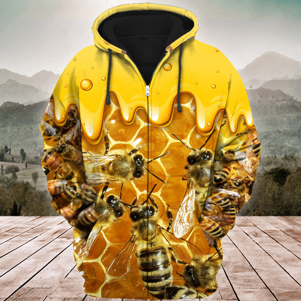 Honey Bee Swarm All Over Printed Unisex Shirt Q140104