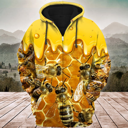 Honey Bee Swarm All Over Printed Unisex Shirt Q140104