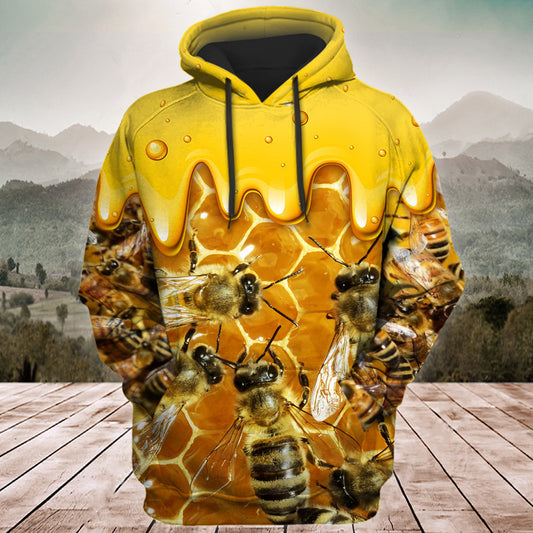 Honey Bee Swarm All Over Printed Unisex Shirt Q140104