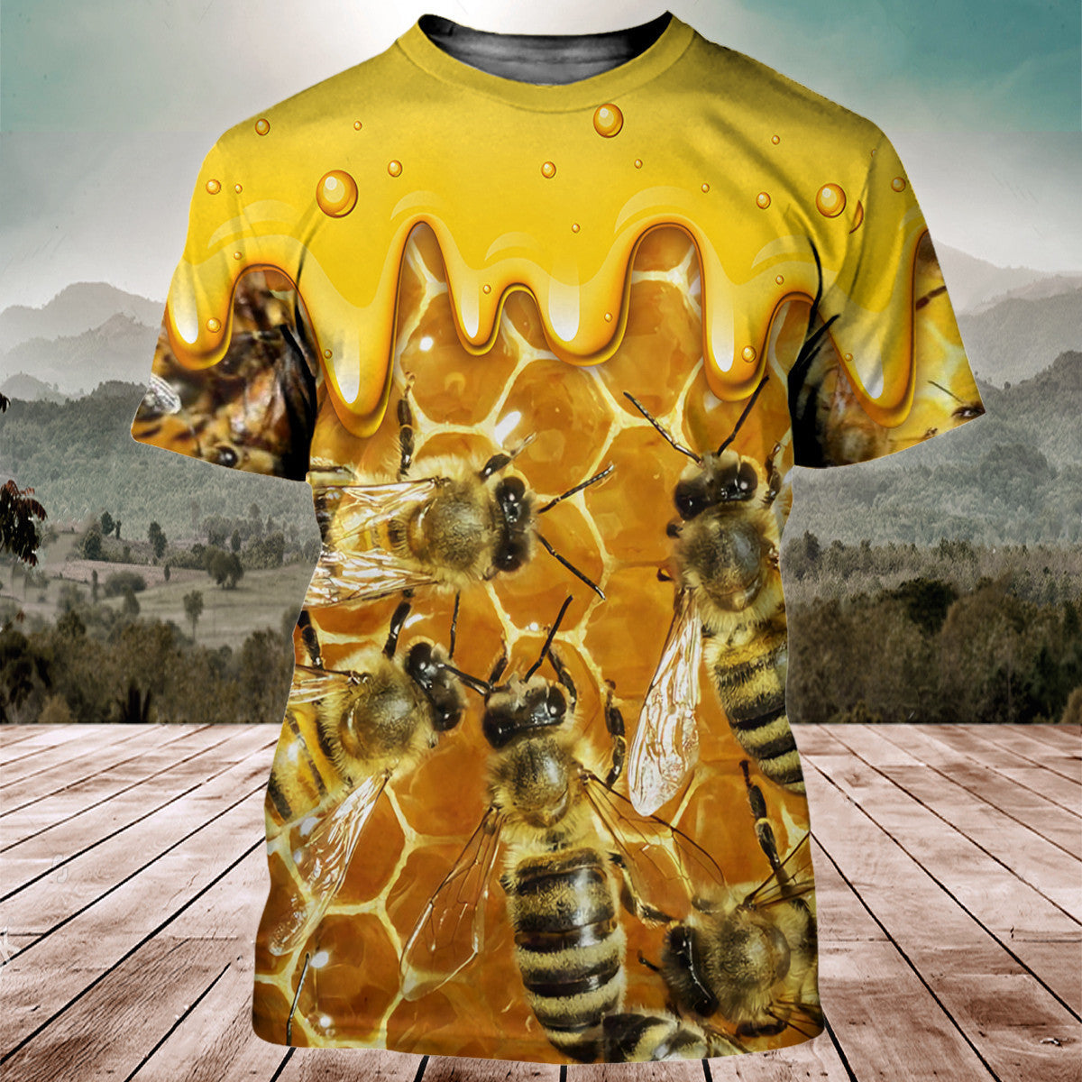 Honey Bee Swarm All Over Printed Unisex Shirt Q140104
