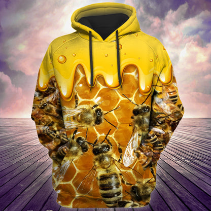 Honey Bee Swarm All Over Printed Unisex Shirt Q140104