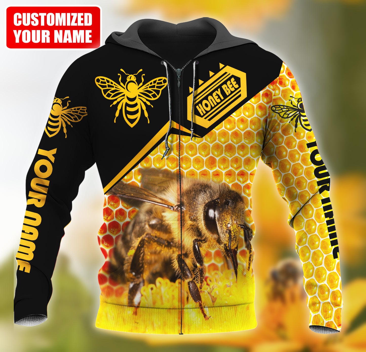 Personalized Name Honey Bee 3 All Over Printed Unisex Shirt Q110101