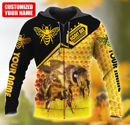 Personalized Name Honey Bee 3 All Over Printed Unisex Shirt Q110101