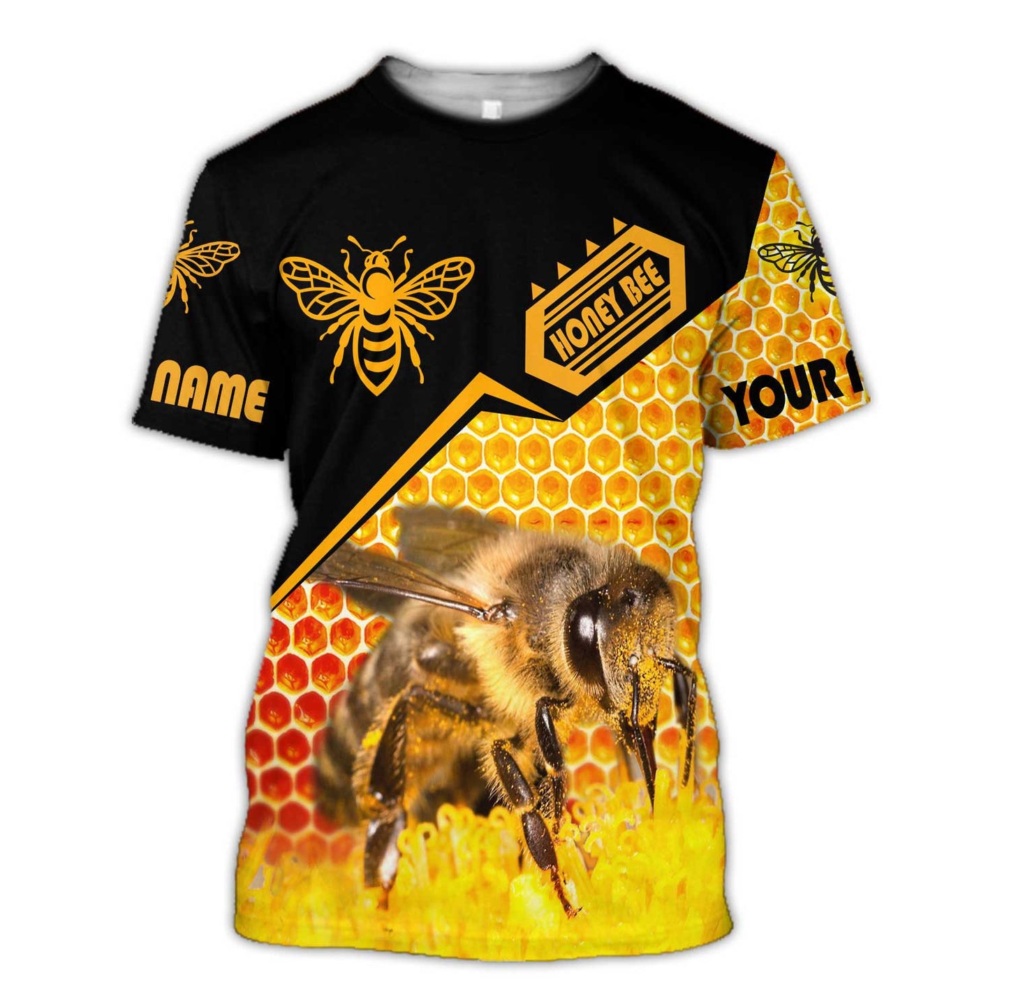 Personalized Name Honey Bee 3 All Over Printed Unisex Shirt Q110101