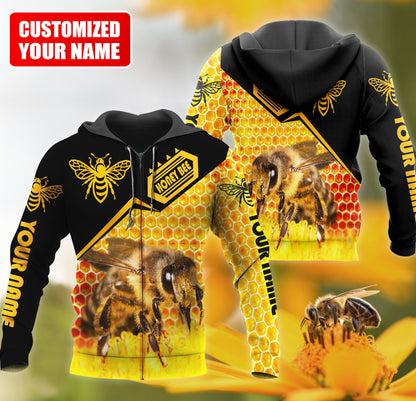 Personalized Name Honey Bee 3 All Over Printed Unisex Shirt Q110101