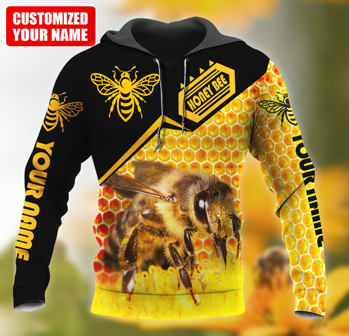 Personalized Name Honey Bee 3 All Over Printed Unisex Shirt Q110101