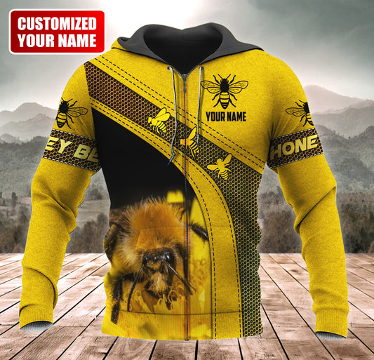 Personalized Name Honey Bee 4 All Over Printed Unisex Shirt Q140205