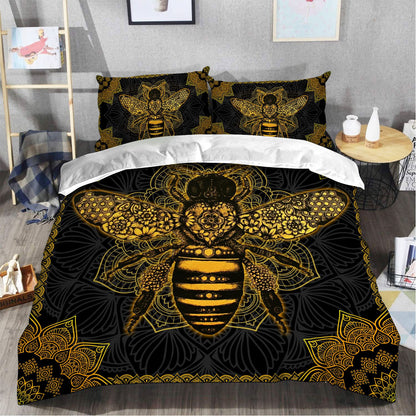 Honey Bee Mandala All Over Printed Bedding Set