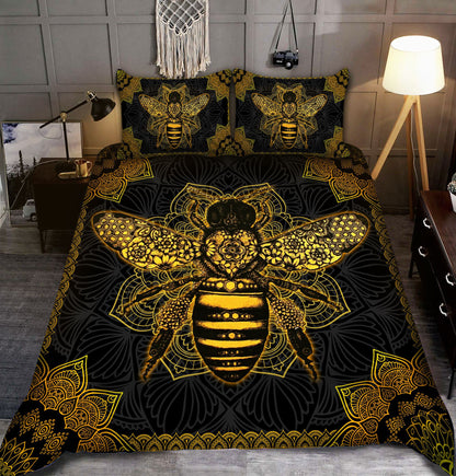 Honey Bee Mandala All Over Printed Bedding Set
