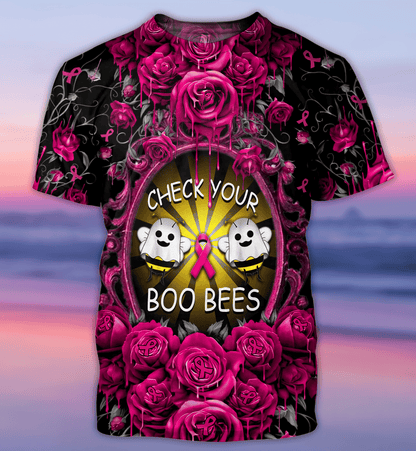 Check Your Boo Bees Breast Cancer Tshirt