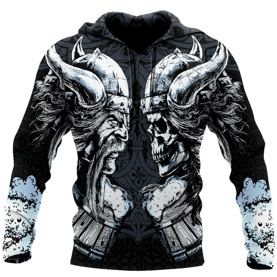 Love beer skull & viking 3D all over printed for man and women