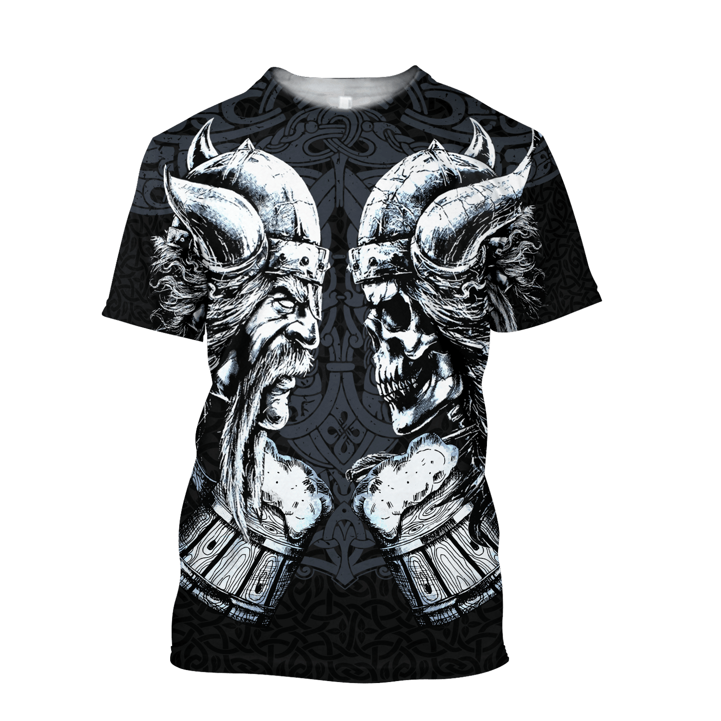Love beer skull & viking 3D all over printed for man and women