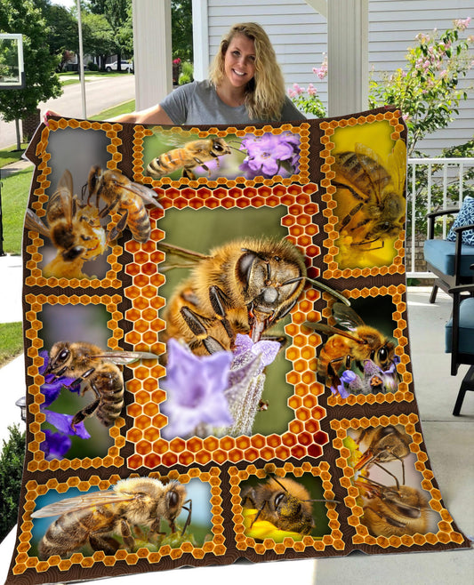 Honey Bee Fleece Blanket