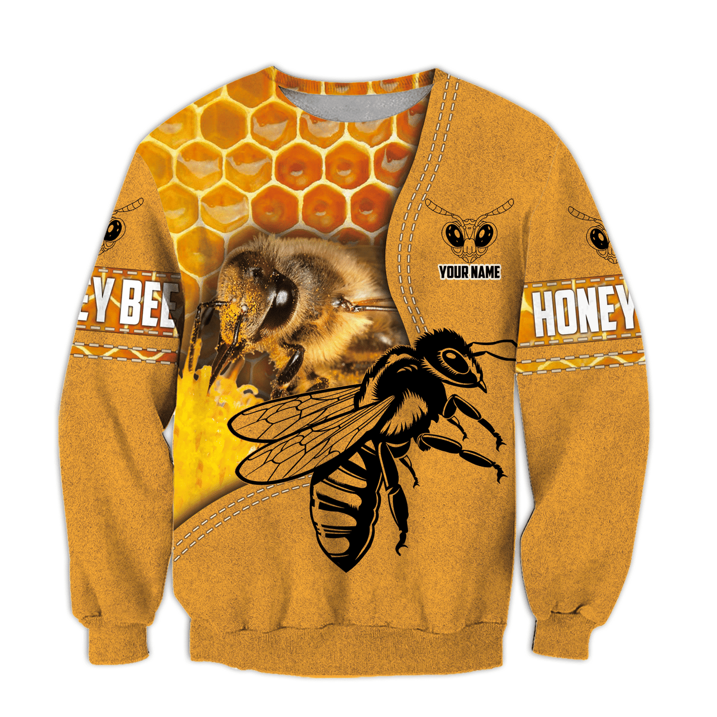 Personalized Name Honey Bee All Over Printed Unisex Shirt