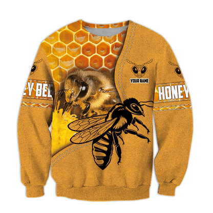 Personalized Name Honey Bee All Over Printed Unisex Shirt