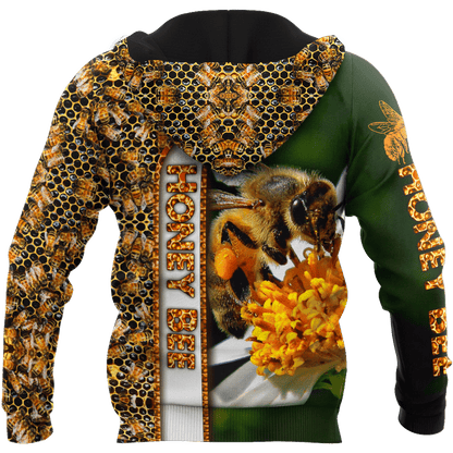 Honey Bee Pattern All Over Printed Unisex Shirt