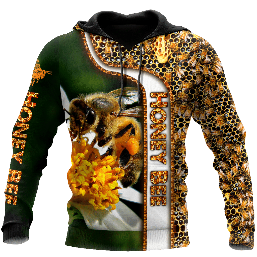 Honey Bee Pattern All Over Printed Unisex Shirt