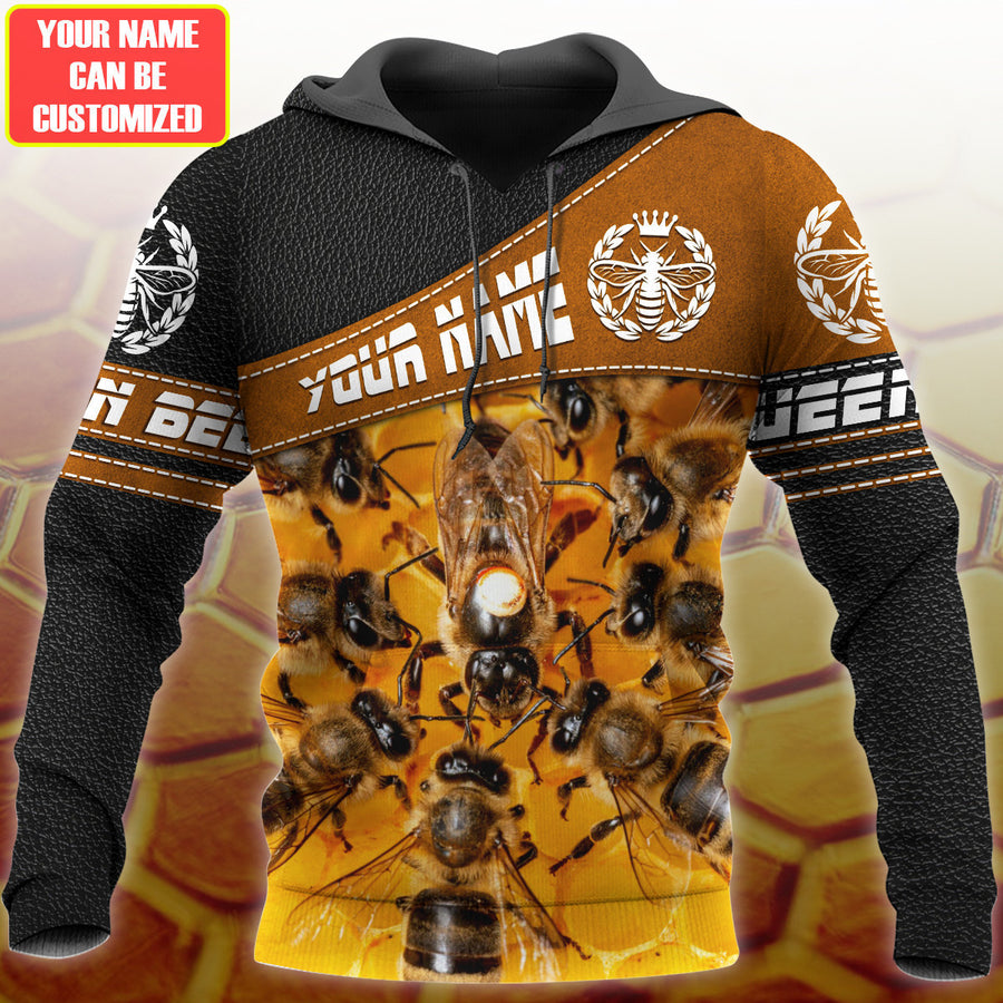 Personalized Name Queen Bee All Over Printed Unisex Shirt