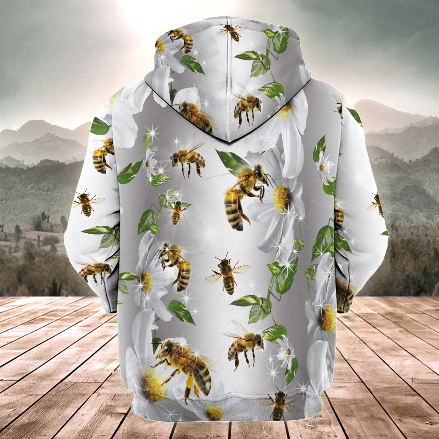 Honey Bee Daisy All Over Printed Unisex Shirt