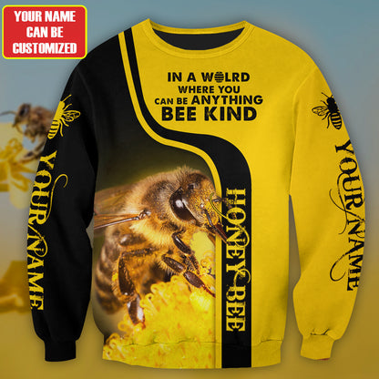 Personalized Name Bee Kind All Over Printed Unisex Shirt