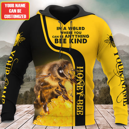 Personalized Name Bee Kind All Over Printed Unisex Shirt