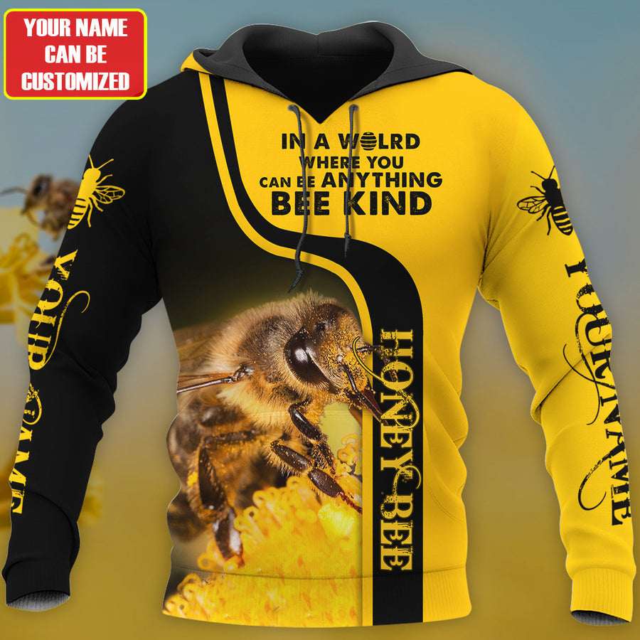 Personalized Name Bee Kind All Over Printed Unisex Shirt