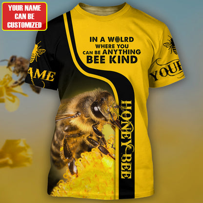 Personalized Name Bee Kind All Over Printed Unisex Shirt