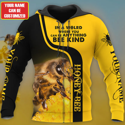 Personalized Name Bee Kind All Over Printed Unisex Shirt