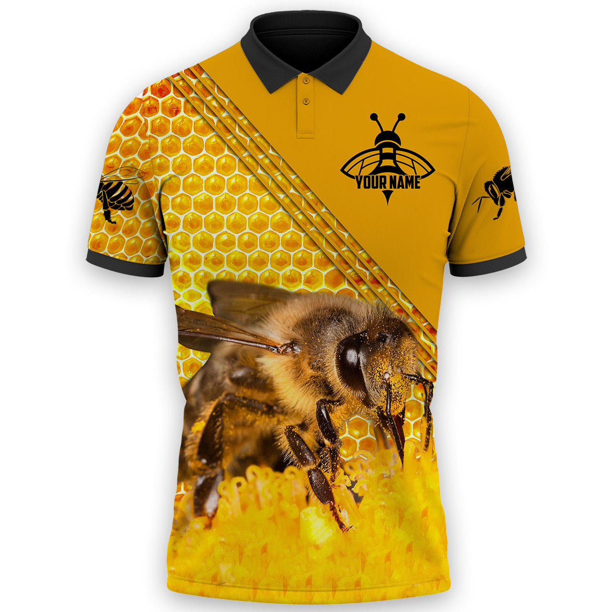 Personalized Name Honey Bee Q4 All Over Printed Unisex Shirt Q040408
