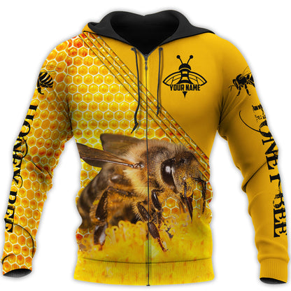 Personalized Name Honey Bee Q4 All Over Printed Unisex Shirt Q040408