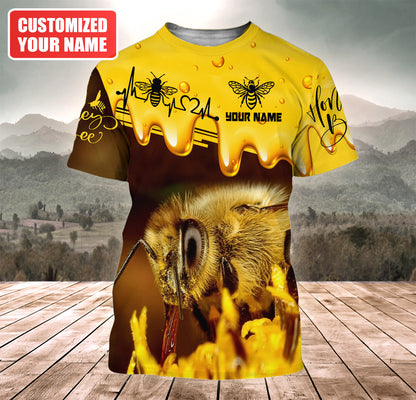 Personalized Name Honey Bee Q5 All Over Printed Unisex Shirt Q180403