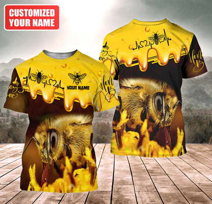 Personalized Name Honey Bee Q5 All Over Printed Unisex Shirt Q180403