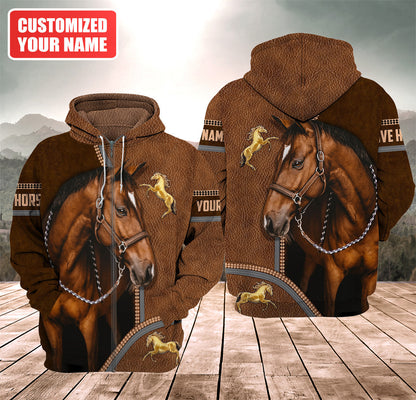 Personalized Name Love Horse Q3 All Over Printed Unisex Shirt