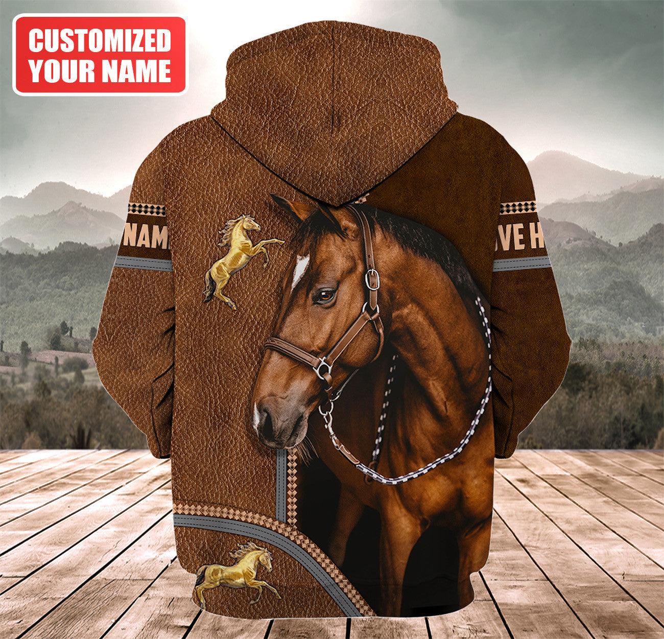 Personalized Name Love Horse Q3 All Over Printed Unisex Shirt