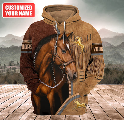 Personalized Name Love Horse Q4 All Over Printed Unisex Shirt