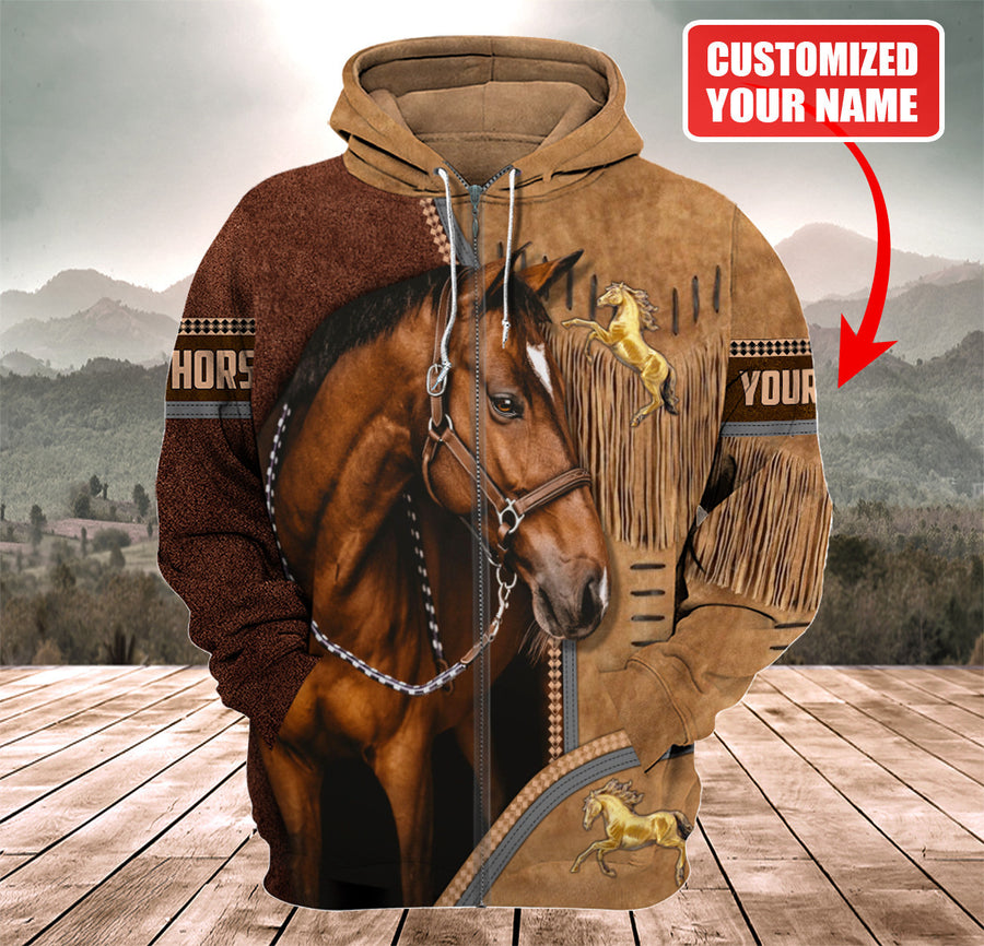 Personalized Name Love Horse Q4 All Over Printed Unisex Shirt