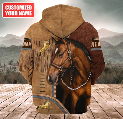 Personalized Name Love Horse Q4 All Over Printed Unisex Shirt